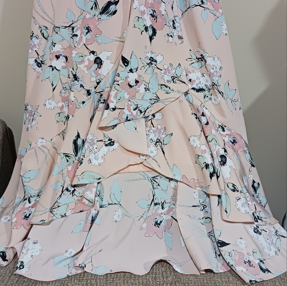 SOLD Flutter Shoulder Hi-Lo Maxi Dress - Picture 6 of 12